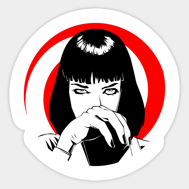 pulp fiction uma thurman Sticker by UltraStabilizator